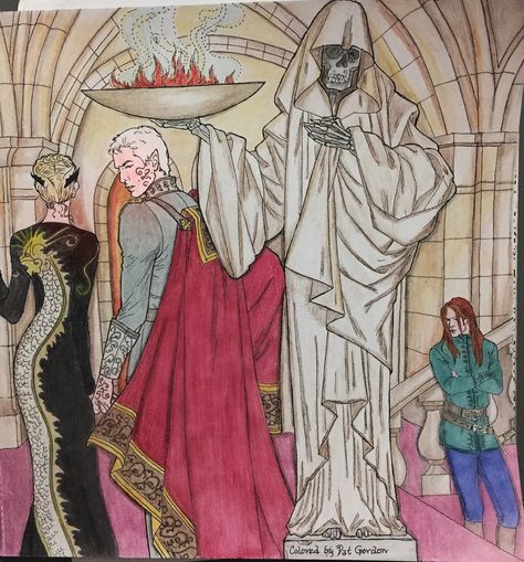 Colored by Pat Gordon.  Aelin and Rowan enter Arobynn's dungeon. Rowan And Aelin, Sara J Maas, Crown Of Midnight, Empire Of Storms, The Grisha Trilogy, Throne Of Glass Series, Sarah J Maas Books, A Court Of Mist And Fury, Throne Of Glass