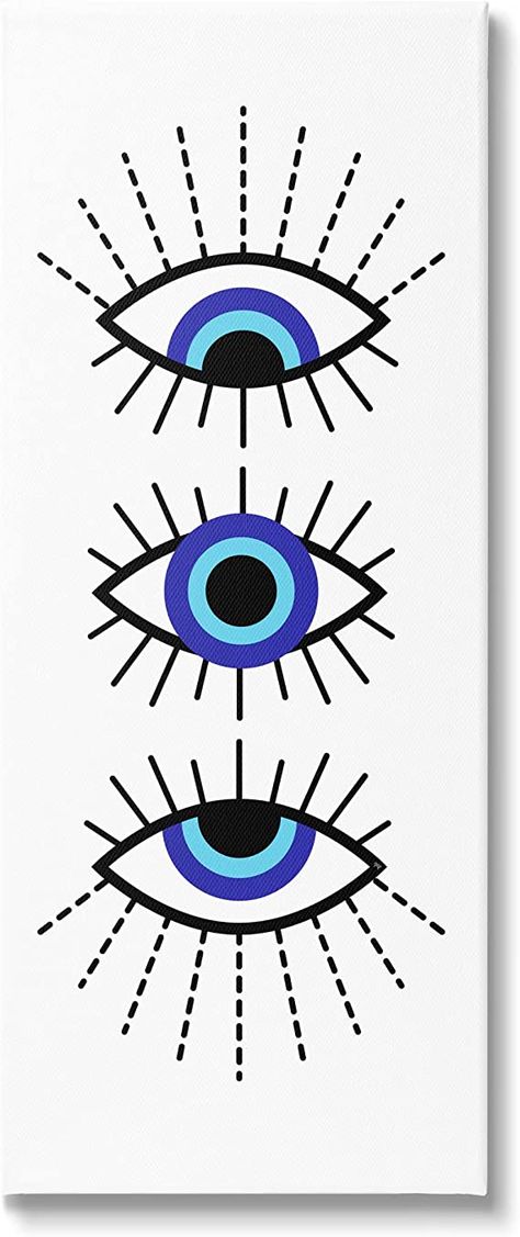 Stupell Industries Sacred Evil Eye Geometric Iris Patterned Eyelashes, Design by Martina Pavlova Eyelashes Design, Evil Eye Canvas, Eye Geometric, Evil Eye Pattern, Evil Eye Art, Healing Art, Eye Pattern, Canvas Easy, Oil Pastels