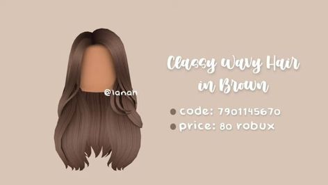 Coding Clothes Hair, Bloxburg Brown Hair, Brown Hair Roblox Id, Brown Hair Roblox, Blocksburg Outfit Codes￼, Pelo Cafe, Hair Roblox, Hair Codes, Roblox Image Ids