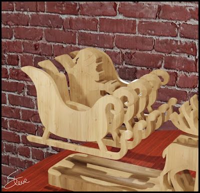 Scroll Saw Christmas, Sleigh Pattern, Scrollsaw Projects, Scrollsaw Workshop, Best Scroll Saw, Wooden Sleigh, Scroll Saw Blades, Scroll Saw Pattern, Stained Glass Ornaments