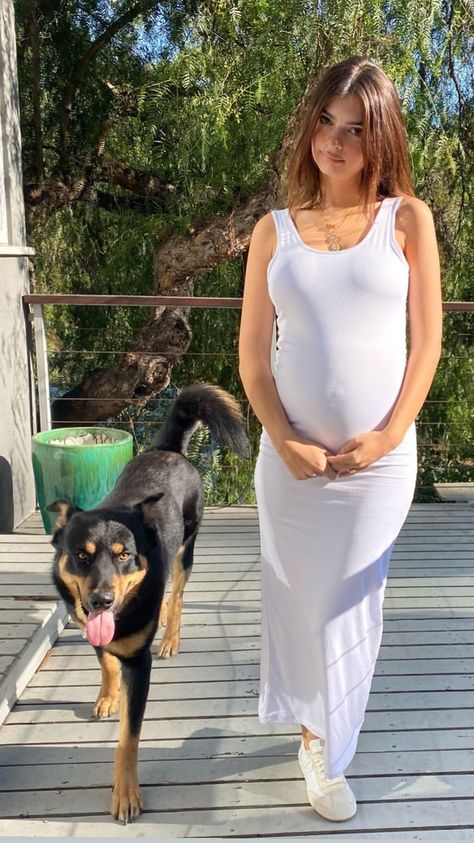 Sebastian Bear Mcclard, Emily Ratajkowski, Baby Bump, A Plus, Bump, Graduation Dress, Halter Dress, Celebrity Style, Slip Dress