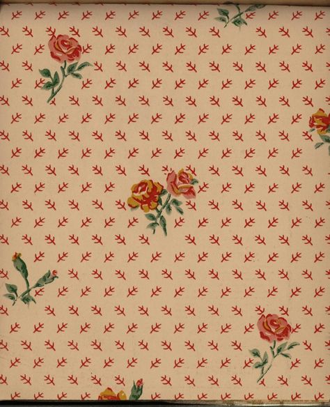 1940s Wallpaper, Antique Wallpaper, Vintage Americana, Old Wallpaper, Vintage Wallpaper, Perfect Wallpaper, Diy Doll, Wallpaper Samples, Pattern Wallpaper