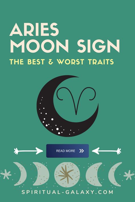 Aries Moon Sign: The Best And Worst Personality Traits Aries Moon Tattoo, Moon Personality, Aries Moon Sign, Aries Sun Sign, Pagan Life, Moon Sign Astrology, Aries Moon, Full Moon In Aries, Sun In Taurus