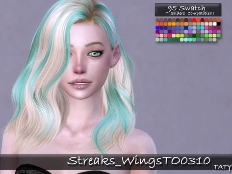 The Sims 4 Cc Mint Hair, Sims 4 Cc Highlight Hair, Sims 4 Cc Hair Two Colors, Sims 4 Cc Blue Hair, Sims 4 Cc Hair With Highlights, Sims 4 Hair Highlights, Sims 4 Cc Colored Hair, Sims 4 Hair Highlights Cc, Sims 4 Wet Hair Cc