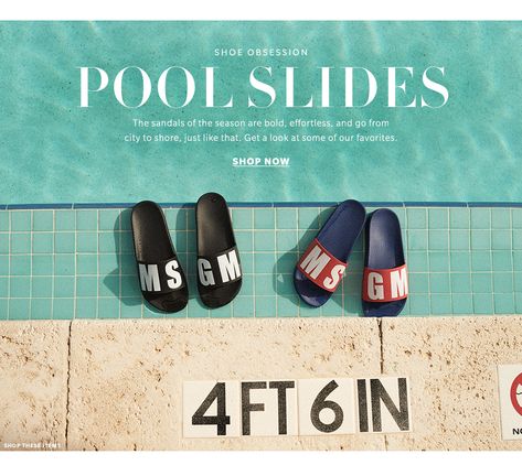 Shoe Trend: Pool Slide Sandals Lookbook | SHOPBOP 1920's Shoes, 1920s Shoes, Shoe Trend, Pool Slide, Slides Sandals, Kendall + Kylie, Shoe Obsession, Advertising Design, Pool Slides