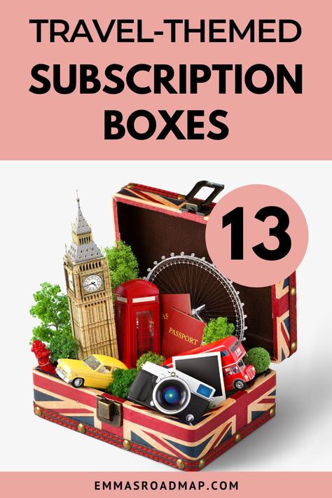 Discover the best travel themed monthly subscription boxes for 2021 under $50! I selected the 13 most wonderful travel subscription boxes you can use as the perfect travel gift! subscription box | subscription boxes gift Travel Themed Gifts, Gift Subscription Boxes, Monthly Subscription Boxes, Discover Music, Unique Travel, Travel Box, Travel Theme, Monthly Subscription, Box Ideas