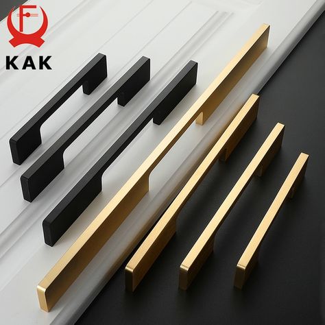 American Style Kitchen, Modern Drawer Pulls, Cheap Cabinets, Black Cabinet Handles, Cabinet Door Hardware, Door Handle Design, Door Pull Handles, Kitchen Cabinet Handles, Furniture Knobs