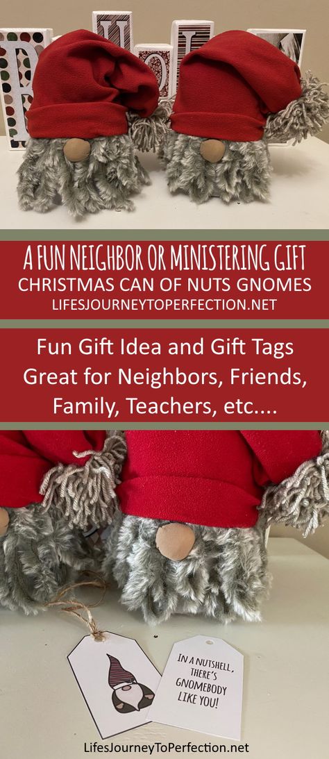 Gnomes Tutorial, Free Christmas Tags, Free Christmas Tags Printable, Crafts Printable, Lds Gifts, Gnome Tutorial, Christmas Neighbor, Gift Tag Printable, Neighbor Christmas Gifts