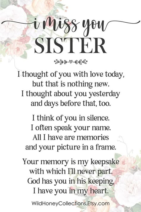 Sister In Heaven Quotes I Miss You, In Loving Memory Quotes Sister, Griefing Your Sister, Lost Someone Quotes, Miss You Sister, Missing My Sister In Heaven, Missing My Sister Quotes, Losing A Sister Quotes, Happy Birthday Sister In Heaven