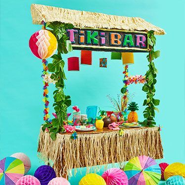 Tiki Bar Party, 12th Birthday Party Ideas, Hawaii Themed Party, Mexico Christmas, Tiki Bar Signs, Party Decorations Balloons, Hawaii Theme, Aloha Party, Hawaiian Party Decorations