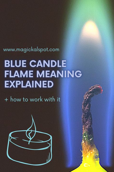 Blue Candle Magic, Blue Flame Candle, Blue Candle Meaning, Candles Flame Meaning, Witches Grimoire, Road Opener Spell, Cleansing Spells, Flames Meaning, Meaning Of Blue