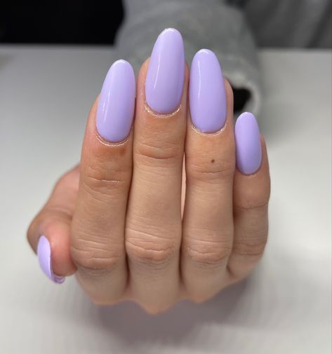 Small Purple Nails, Round Nails Medium Length, Round Nails Medium, Medium Purple Nails, Purple Gel X Nails, Medium Round Nails, Pastel Nails Ideas, Long Round Nails, Nails Ideas Summer