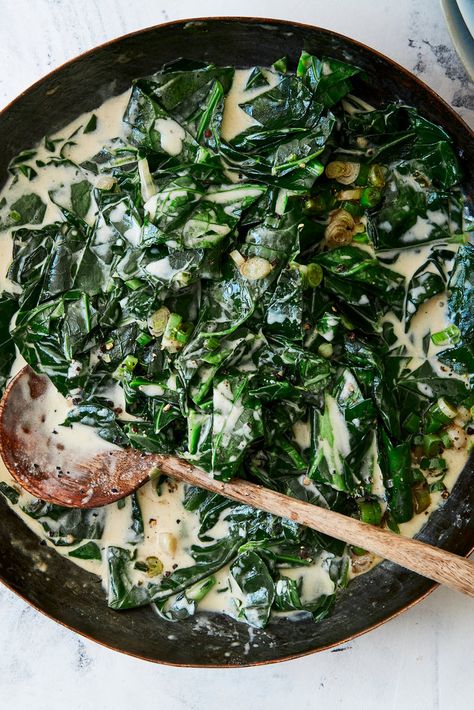 Collard Greens Recipe, Ginger Chicken, Stuffed Avocado Healthy, Nyt Cooking, Collard Greens, Greens Recipe, Veggie Sides, Leafy Greens, Sans Gluten