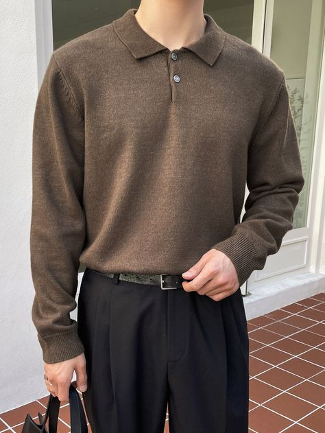 Long Sleeve Polo Shirt Men Outfit, Polo Long Sleeve Outfit Men, Long Sleeves Outfit Men, Long Sleeve Polo Outfit, Polo Outfit Men, Polo Shirt Outfit Men, Outfits Con Camisa, Polo Shirt Outfits, Shirt Outfit Men