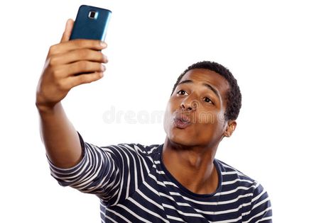 Man taking selfie. Dark-skinned young gay taking selfie on white background , #AD, #Dark, #skinned, #Man, #selfie, #white #ad Do Selfie, Man Selfie, Taking Selfie, Life Comics, A Day In Life, Reference Poses, American Beauty, Photography Tutorials, Art References