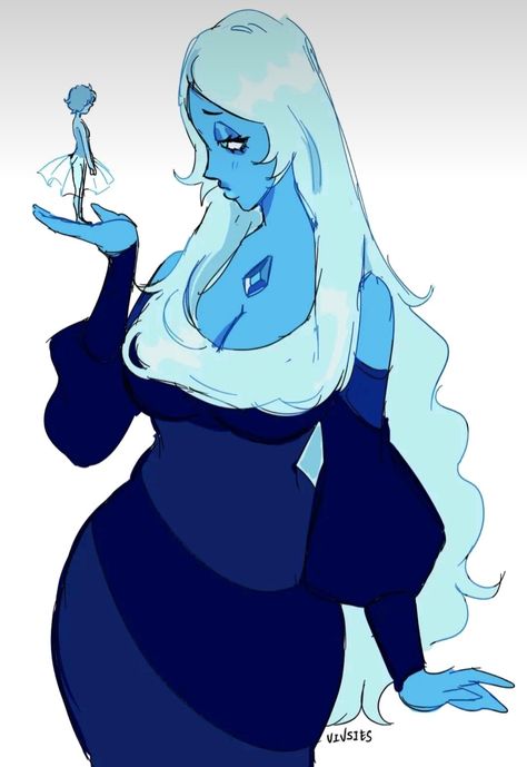 Steven Universe Fan Fusions, Blue Diamond Steven Universe, Steven Universe Diamond, Steven Universe Drawing, Steven Universe Characters, Steven Universe Gem, Steven Universe Fanart, Universe Art, Girls Cartoon Art