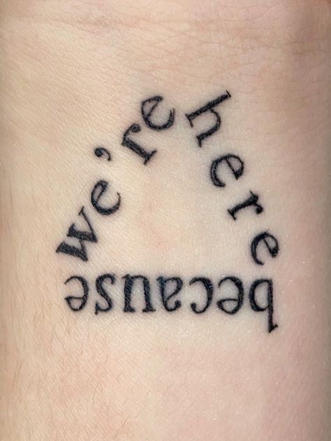 Heptapod Language Tattoo, Parastoo Tattoo, Unashamed Tattoo, Paragraph Tattoo, John Green Tattoo, Desiderata Tattoo, Paradox Tattoo Ideas, Paradoxical Tattoo, John Green Tattoos