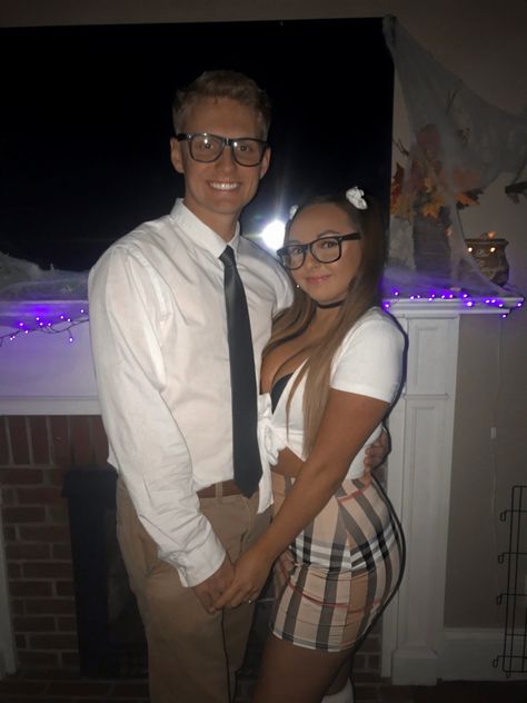 Nerd Couple Halloween Costumes, Teacher And Nerd Couple Costume, Teacher Outfits Halloween, Nerd Halloween Costumes, Halloween Costumes Glasses, Nerd Costumes, Geek Costume, Nerd Costume, Teacher Halloween Costumes