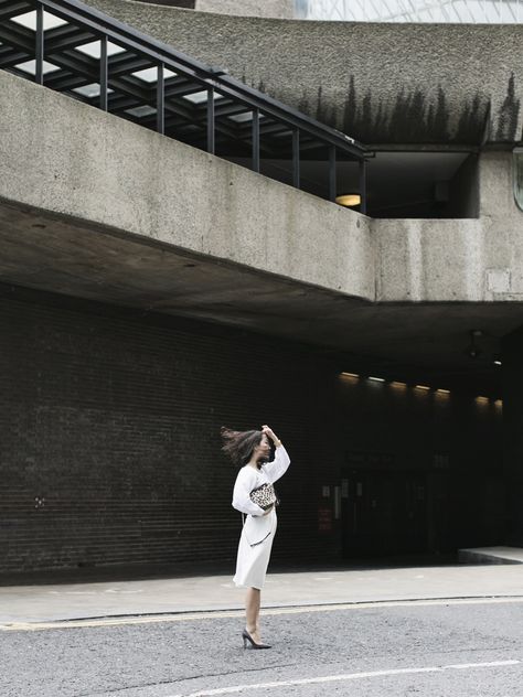 Park-and-Cube Brutalist Fashion Editorial, Barbican Fashion Shoot, Barbican Photoshoot, Brutalist Fashion, London Barbican, Barbican London, Street Photography Portrait, London Photoshoot, The Barbican