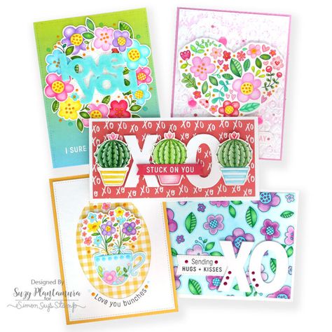 One Card Five Ways: Love You Bunches - Simon Says Stamp Blog Embossing Pen, Nuvo Crystal Drops, Dandelion Yellow, Simon Says Stamp Blog, Sending Hugs, Distress Oxide Ink, Gifts Sign, Paper Organization, Simon Says Stamp