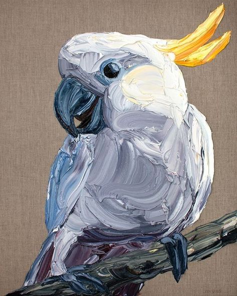 Cockatoo Painting Acrylic, Cockatoo Drawing, Cockatoo Painting, Cockatoo Art, Painting Parrot, Vineyard Art, Bird Painting Acrylic, Melbourne Art, Art Society