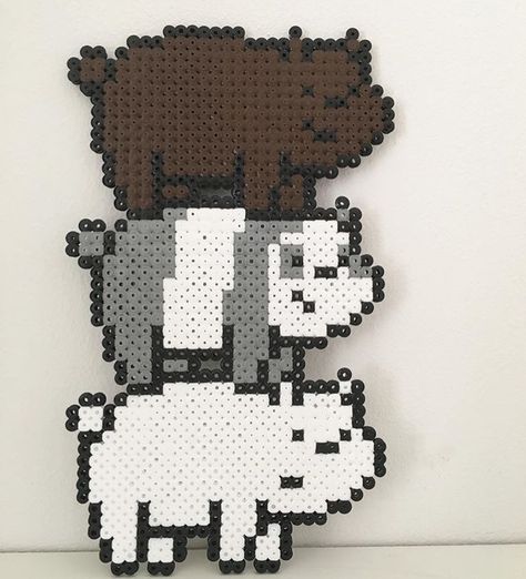 We Bare Bears We Bare Bears Perler Beads, Pokemon Perler Beads, Pearl Beads Pattern, Perler Art, Hama Beads Design, Bead Crochet Patterns, Perler Crafts, Hama Bead, Beads Ideas