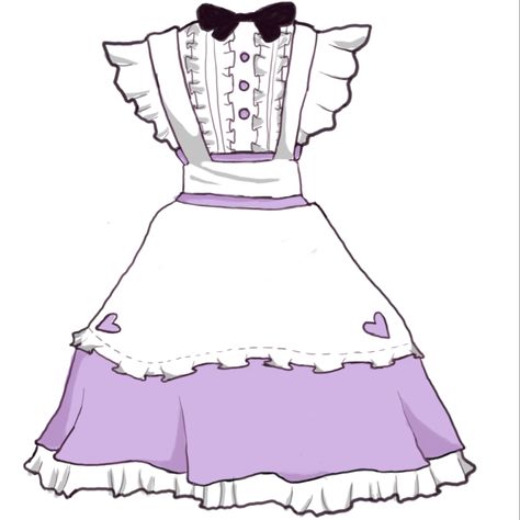 Maid Outfit Drawing, Outfit Drawing Reference, Random Animals, Outfit Drawing, Kitty Items, Gacha Clothes, Maid Outfit, Character Sketches, Hello Kitty Items