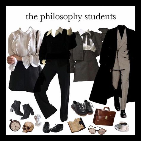 Student Aesthetic Outfit, Philosophy Student, Coffee Minimalist, Student Outfit, Gothic Academia, Outfit Recipes, Student Aesthetic, Dark Academia Outfits, Vampire Aesthetic