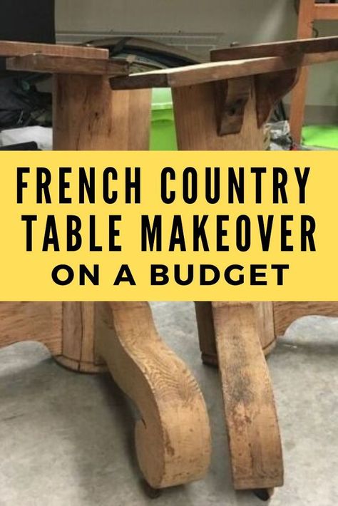 Upcycled Dining Table, French Country Table, Country Dining Tables, Dining Table Makeover, Farmhouse Style Table, Diy Dining Table, Dressers Makeover, Furniture Table, Table Makeover