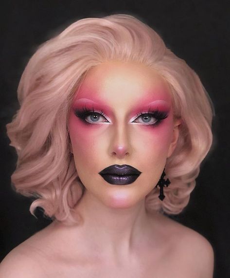 Brooke Adelsperger (@brookeadels) • Instagram photos and videos Pink Drag Eye Makeup, Pink Drag Makeup Looks, Drag Queens Makeup, Drag Looks Make Up, Pink Drag Makeup, High Fashion Makeup Looks, Drag Queen Makeup Looks, Maquillaje Drag Queen, Drag Makeup Ideas