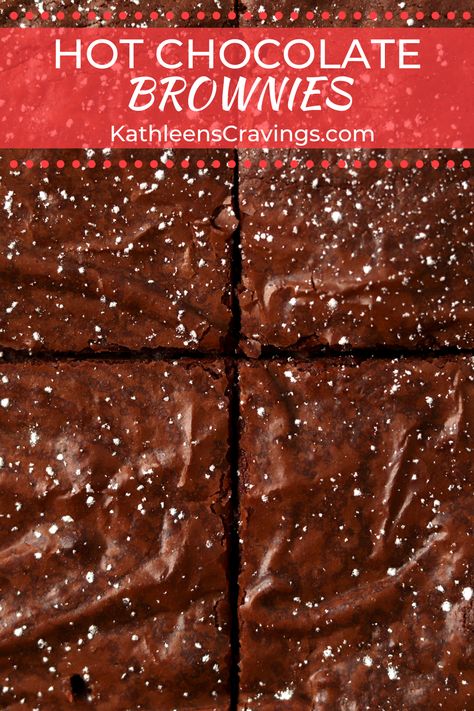 Hot Chocolate Brownies Recipe, Quick Brownie Recipe, Hot Chocolate Desserts, Hot Chocolate Brownies, Cocoa Powder Brownies, Cocoa Powder Recipes, Hot Chocolate Mix Recipe, Healthy Hot Chocolate, Chocolate Deserts