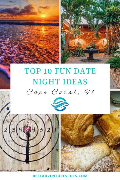 Top 10 Fun Date Night Ideas In Cape Coral, FL Cape Coral Florida Restaurants, Cape Coral Florida Things To Do In, Fun Date Night Ideas, Cape Coral Florida, Dinner Places, Cozy Restaurant, Florida Restaurants, Romantic Adventures, New Memories