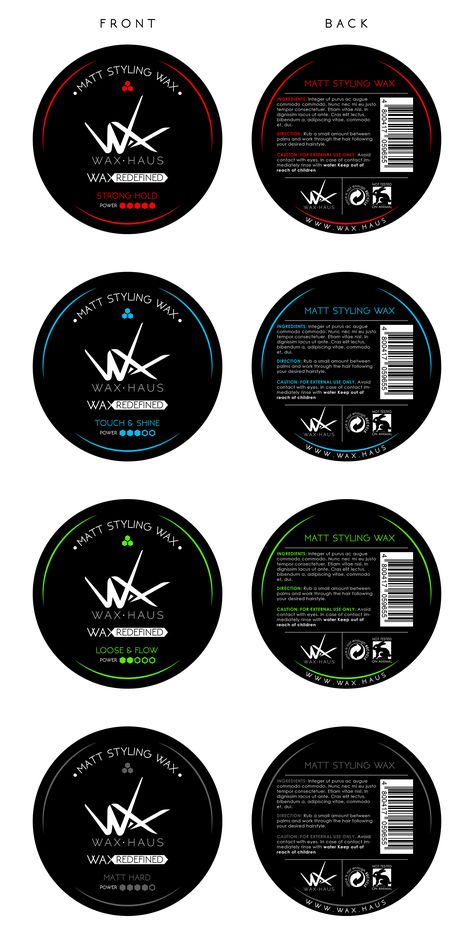 Hair Wax Packaging Design, Wax Packaging Design, Wax Packaging, Cosmetic Packaging Design, Mens Hair Care, Jar Design, Men Cream, Hair Pomade, Label Sticker