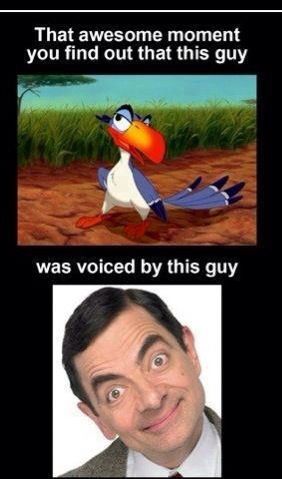 Mr. Bean was the voice of Zazu? Sydney Martin, Dear Husband, Hilarious Humor, Mr Bean, Le Roi Lion, To Infinity And Beyond, Funny Sayings, The Lion King, Awkward Moments