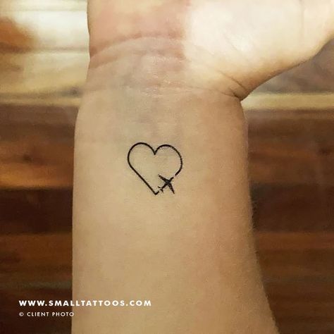 Traveller Heart Temporary Tattoo (Set of 3) – Small Tattoos Airplane Tattoo, Heart Temporary Tattoos, Travel And Adventure, Tattoo Set, Good Heart, Fake Tattoos, Heart Stickers, Travel Inspired, Get A Tattoo