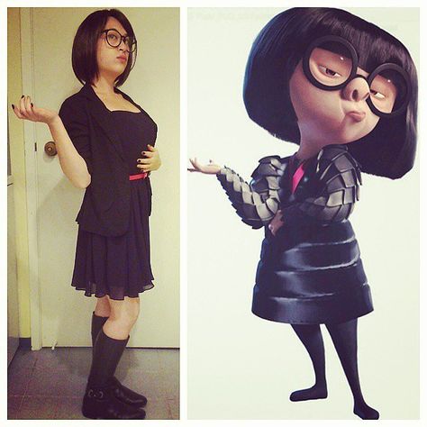 DIY Pixar Costumes | POPSUGAR Smart Living Pixar Costume, Disney Cosplay Ideas, Disney Costume Makeup, Incredibles Costume, Corpse Bride Costume, Run Disney Costumes, Friday Day, Disney Pixar Characters, Edna Mode