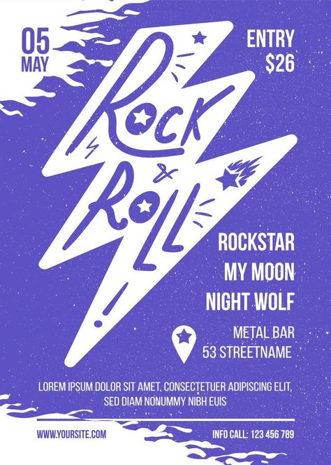 Rock n roll concert hand drawn flyer template Hand Drawn Flyer, Rock Festival Poster, Rock And Roll Design, Rock Concert Poster, Rock And Roll Theme, Rock N Roll Concert, Lofi Girl, Rock Music Festival, Typographic Poster Design