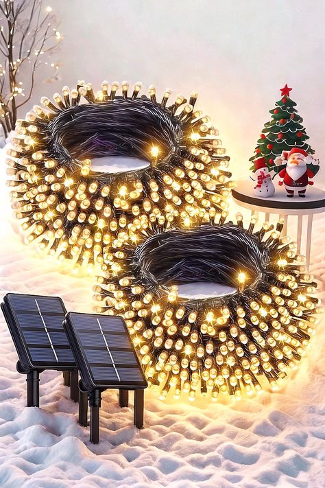 Solar Christmas Lights Outdoor, 2PK 240LED 95FT Solar String Lights Outdoor Waterproof, Green Wire Solar Christmas Tree Lights with 8 Lighting Modes For Party Garden Christmas Decorations (Warm White) Solar Christmas Lights Outdoor, Solar Christmas Tree, Solar Christmas Lights, Garden Christmas, Party Garden, Solar String Lights, Tree Lights, Outdoor Christmas Lights, Christmas Tree Lighting