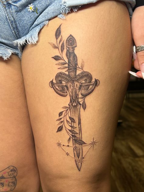 Capricorn Back Tattoo Women, Capricorn Tattoo Thigh, Capricorn Chest Tattoo For Women, Aries Goat Tattoo, Capricorn Snake Tattoo, Sagittarius Capricorn Tattoo, Capricorn Forearm Tattoo, Capricorn Goat Tattoo For Women, Cool Capricorn Tattoos