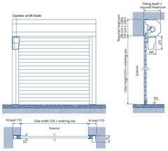 GaraRoll roller door specification - behind opening Rolling Garage Door, Nautical Lamps, Roller Door, Rolling Shutter, House Wall Design, Door Plan, Garage Dimensions, Roll Up Doors, Door Detail