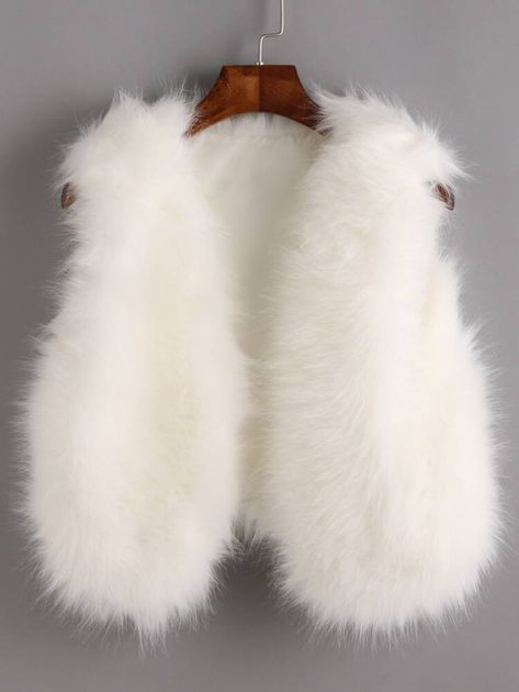 White Fur Vest, Crop Vest, Faux Fur Coats, Fur Clothing, Cropped Vest, Trendy Fashion Outfits, Faux Fur Vest, White Faux Fur, Fur Coats