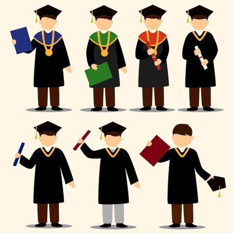 Graduation cute cartoon illustration col... | Premium Vector #Freepik #vector #graduation-girl #graduate-student #graduation #student-cap Graduation Cartoon Art Illustration, Graduation Cartoon Art, Cartoon Art Illustration, Graduation Cartoon, Cute Cartoon Illustration, Graduate Student, Cartoon Illustration, Character Illustration, Art Illustration