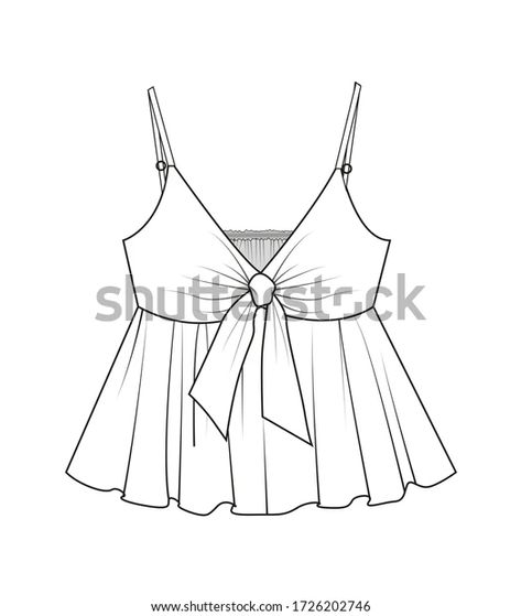 Womens Fashion Design Womens Top Drawing Stock Illustration 1726202746 | Shutterstock Crop Top Illustration, Tank Top Drawing, Blouse Drawing, Top Drawing, Women Tops Design, Ruffled Tops, Clothes Illustration, Flat Drawings, Illustration Template