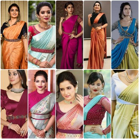 Top 50+Latest Belted Blouse Design || Silk Saree Belt Blouse Collection || New Blouse Designs || Belt Blouse Design For Silk Saree, Blouse Design Silk Saree, Blouse Designs Silk Saree, Blouse Design Silk, Blouse Designs Saree, Saree Belt, Belted Blouse, Saree With Belt, Belt Blouse