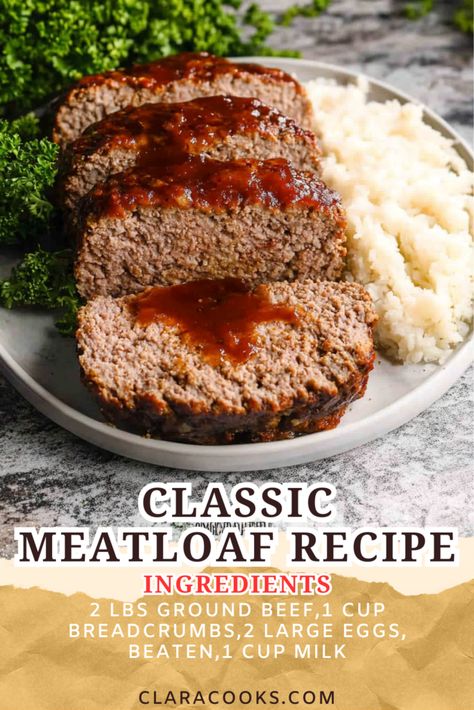 Classic Meatloaf Recipe Easy Meatloaf Recipe 1 Lb Beef, Meatloaf Cracker Barrel, Simple Meatloaf Recipes Easy, Meatloaf Recipes Without Ketchup, Easy Meatloaf Recipe Simple, Meatloaf Recipes Easy Classic, Meatloaf Easy Recipe, Homemade Meatloaf Recipes, Classic Meatloaf Recipes