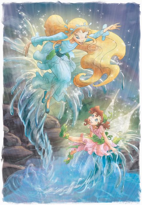 Water Fairies, Disney Faries, Disney Fairies Pixie Hollow, Tinkerbell And Friends, Water Fairy, Tinkerbell Fairies, Fairy Drawings, Hollow Art, Pixie Hollow