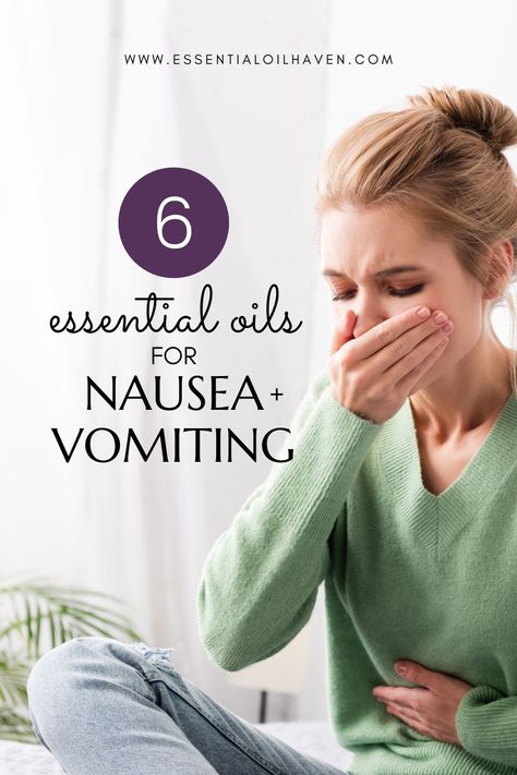 If you're looking for the best essential oils for nausea, vomiting, digestion or motion sickness, look no further. These 6 essential oils have been shown to help with stomach troubles. Start here to learn how to use them! Oils For Nausea, Natural Nausea Remedies, Essential Oils For Nausea, Remedies For Nausea, Motion Sickness, Living Essentials Oils, Diffuser Recipes, Holistic Remedies, Essential Oil Diffuser Blends