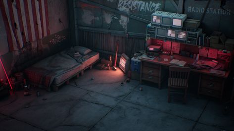 ArtStation - Safe House, Emran Bayati Apocalypse House, Zombie Character, Apocalypse Landscape, Safe House, Party Vibe, Corpse Party, 3d Environment, Good Art, Key Lighting