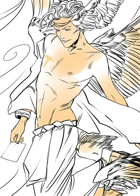 Hermes or Mercury. Art by Cassandra Jean Hermes Mythology, Hermes God, Hellenic Polytheism, Roman Myth, Cassandra Jean, Looking Younger, Dream Fantasy, Greek Gods And Goddesses, Greek And Roman Mythology