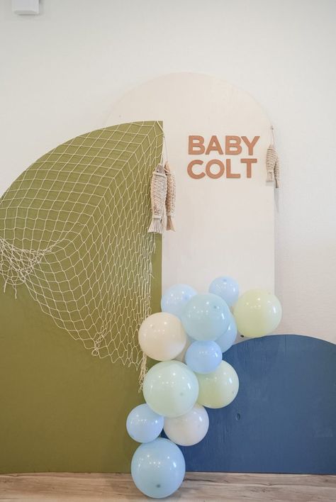 Fishing Theme Baby Shower/Baby Sprinkle - A Noble Style Fisherman Baby Shower Ideas, Fish Baby Shower Ideas, Fish Themed Baby Shower Ideas, Fishing Baby Shower Ideas, Fishing Theme Baby Shower Ideas, Hunting Baby Shower Ideas, Second Time Mom, Fishing Baby Shower, Fishing Baby Shower Theme